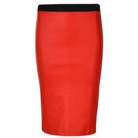 helmut lang leather pencil skirt