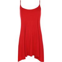 helene plain sleeveless swing vest red