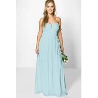 helen mesh plunge bandeau maxi dress mint