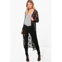 Heidi Lace Maxi Duster - black