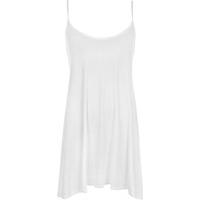 helene plain sleeveless swing vest white