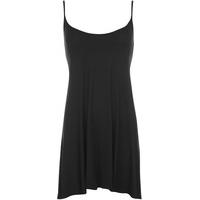 Helene Plain Sleeveless Swing Vest - Black