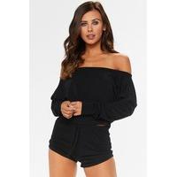 Hettie Black Shorts Lounge Set