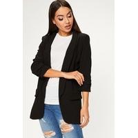 Henley Black Ruffle Sleeve Blazer