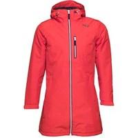 Helly Hansen Womens Belfast Long Insulated Hooded Jacket Red