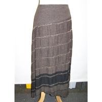 Heteroclite - Size: L - Brown - Calf length skirt
