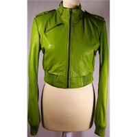 heeli size large green leather jacket