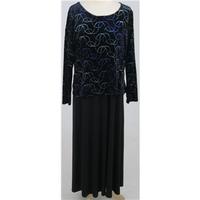 Heather Valley Size 16 Black tunic-top evening dress