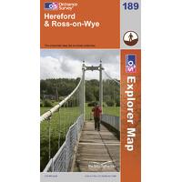 Hereford & Ross-on-Wye - OS Explorer Active Map Sheet Number 189