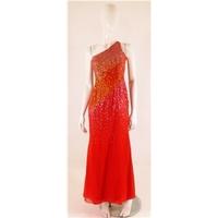 Hevgo Size Medium Coral Embellished Evening Dress