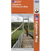 hereford ross on wye os explorer map sheet number 189