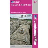 Hexham & Haltwhistle - OS Landranger Map Sheet Number 87