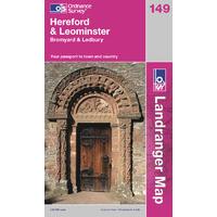 Hereford & Leominster - OS Landranger Map Sheet Number 149