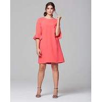 helene berman fluted sleeve dress