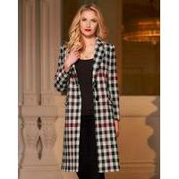 Helene Berman Plaid Longline Coat