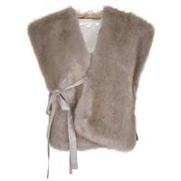 helmut lang plush faux fur stole