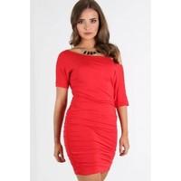 Heather Batwing Sleeve Off The Shoulder Dress