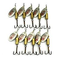 Hengjia 10pcs Deluxe Quality Spoon Metal Fishing Lures 67mm 7.3g Spinner Baits Random Colors