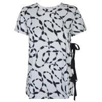 helmut lang ribbon print t shirt