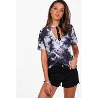 heidi choker tie dye tee lilac