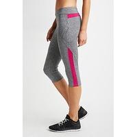 Heathered Colorblock Capri Leggings