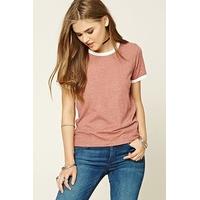 heathered knit ringer tee