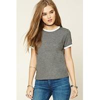 Heathered Knit Ringer Tee