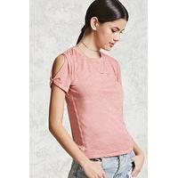 Heathered Cutout Tee