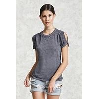 Heathered Cutout Tee