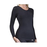 Heat Holders Ladies? Long Sleeved Thermal Vest, Black, Size Small/Medium, Modal Mix