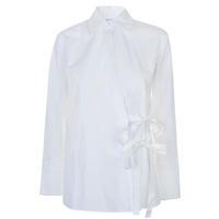 helmut lang tie overlap shirt