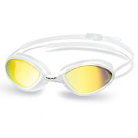 head tiger mid race mirrored swimming goggles white