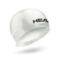 Head 3D Racing Swimming Cap - White, L
