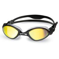Head Tiger Mirrored LiquidSkin Swimming Goggles - Black, Smoke