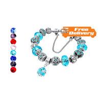 Heart or Round Charm Bracelet - 5 Colours, Free Delivery!