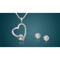 Heart Crystal Jewellery Set