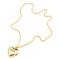 Heart Pattern Gold Stainless Steel Necklace Watch Cool Watches Unique Watches Fashion Watch