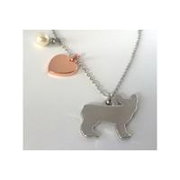 Heart & Dog Charm Necklace