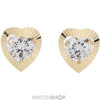 Heart Shaped Cubic Zirconia Stud Earrings