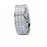 Heinrich and Denzel Lily- Platinum Three Row Princess Cut Diamond 2.04ct Half Eternity Ring P4883.01/144 53