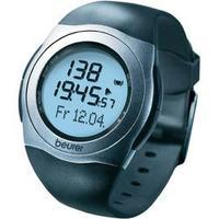 heart rate monitor watch with chest strap beurer pm 25 analogue black  ...