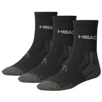 Head Crew Socks 35/38 Black PK3