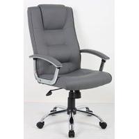 hh solutions hh7108gy adjustable executive leather chair grey