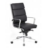 HH Solutions Majestic High Back Leather Chair - Black