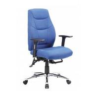 HH Solutions Prague Heavy Duty Fabric Operator Chair - Blue