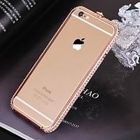 High Quality Metal Bumper Frame with Diamond for iPhone 6/6S (Assorted Colors)