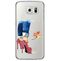 high heels pattern soft ultra thin tpu back cover for samsung galaxys7 ...