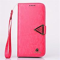 High Quality Diamond Pattern with Stand PU Leather Cover for Samsung S4/S5/S6/S6 Edge