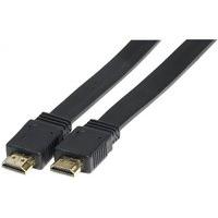 High Speed HDMI Cord Flat Black- 3m