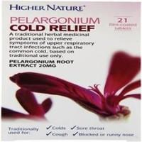 Higher Nature Pelargonium Cold Relief 21 Tablets